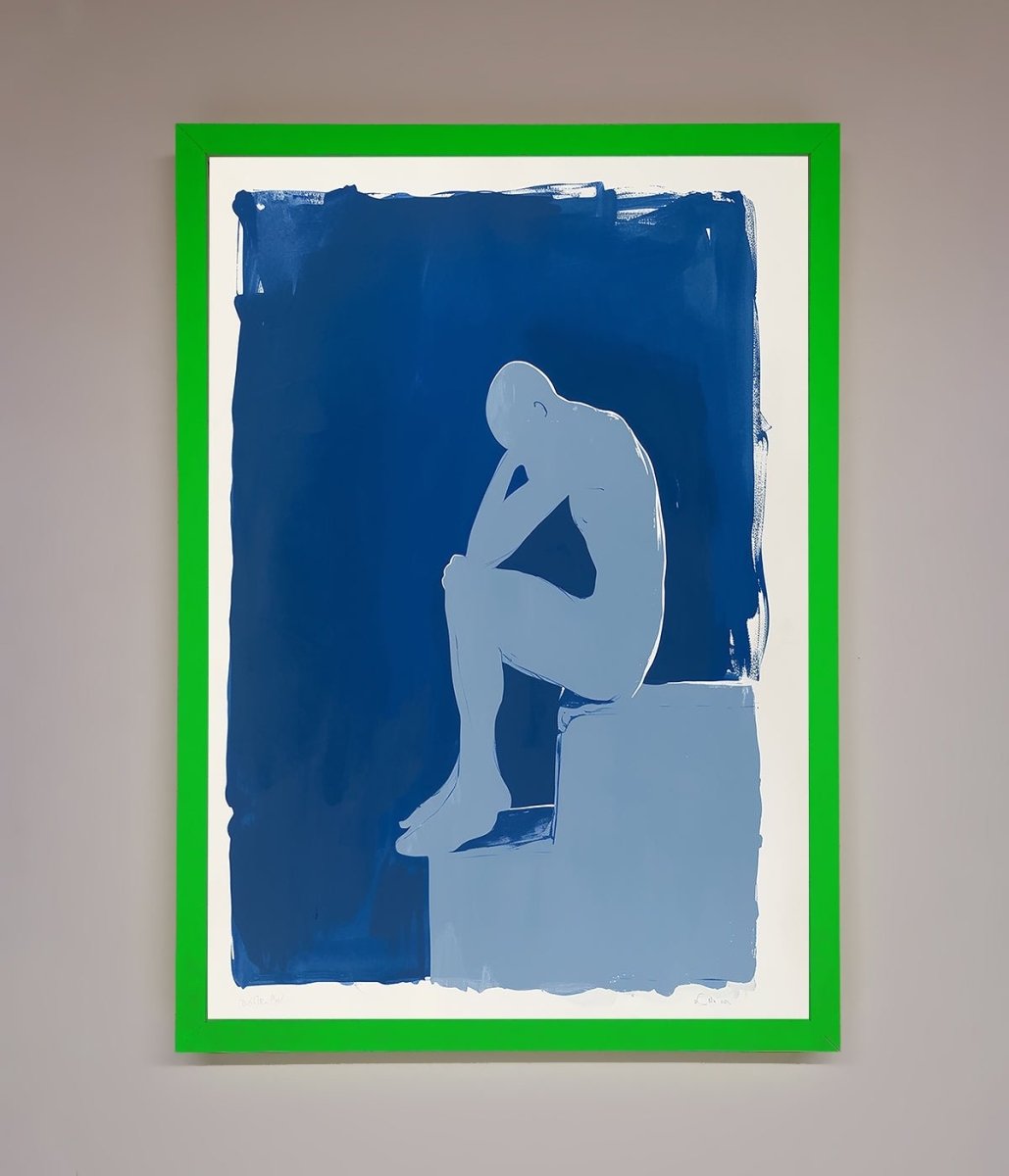 Blues Thinking Framed Print-11