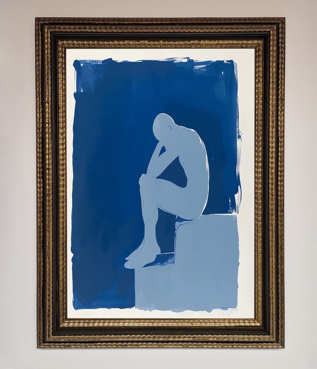 Blues Thinking Framed Print-18