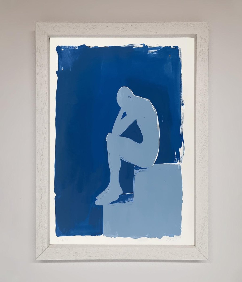 Blues Thinking Framed Print-0