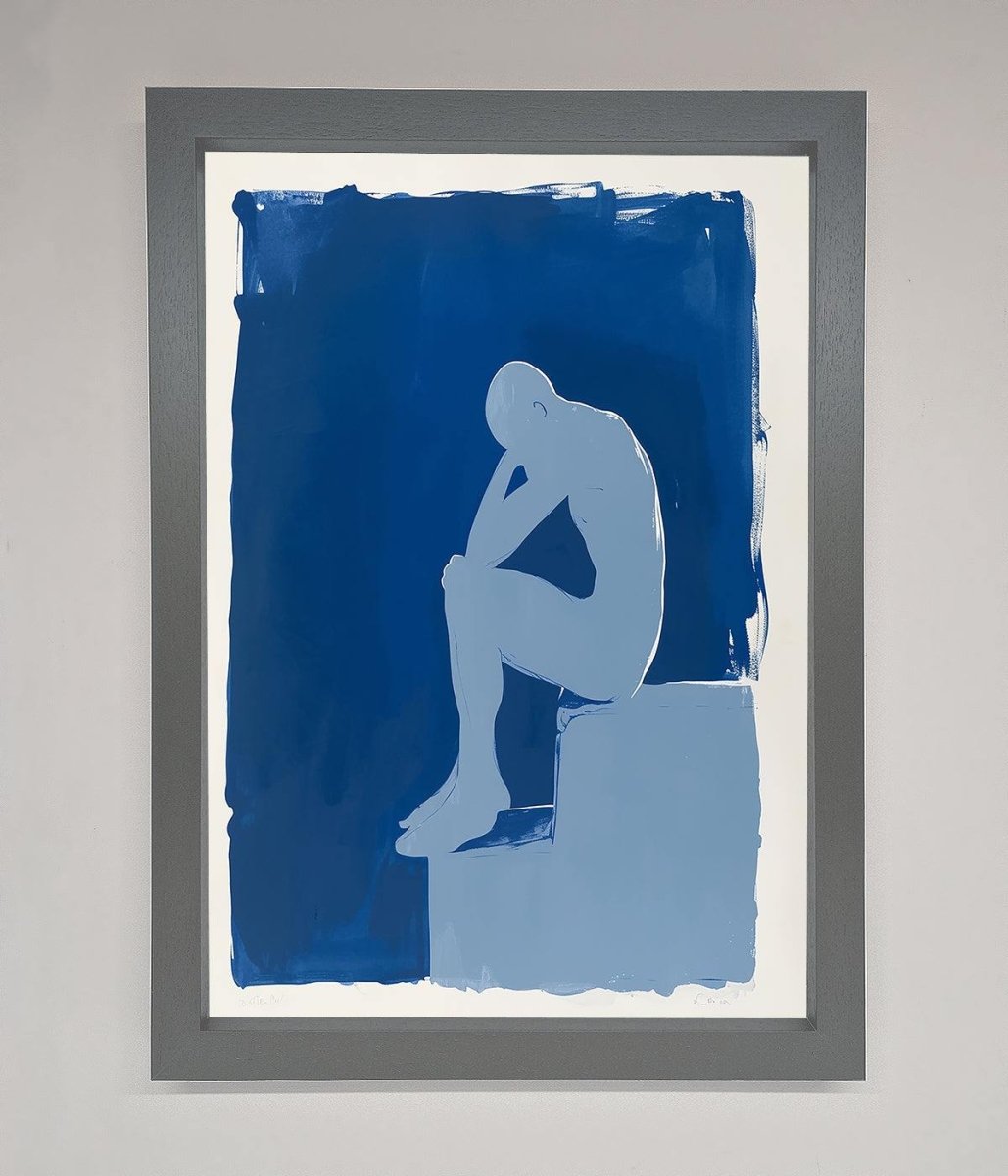 Blues Thinking Framed Print-3