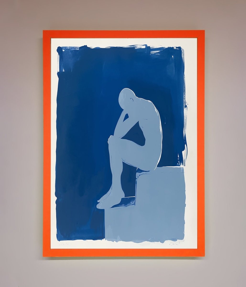 Blues Thinking Framed Print-10