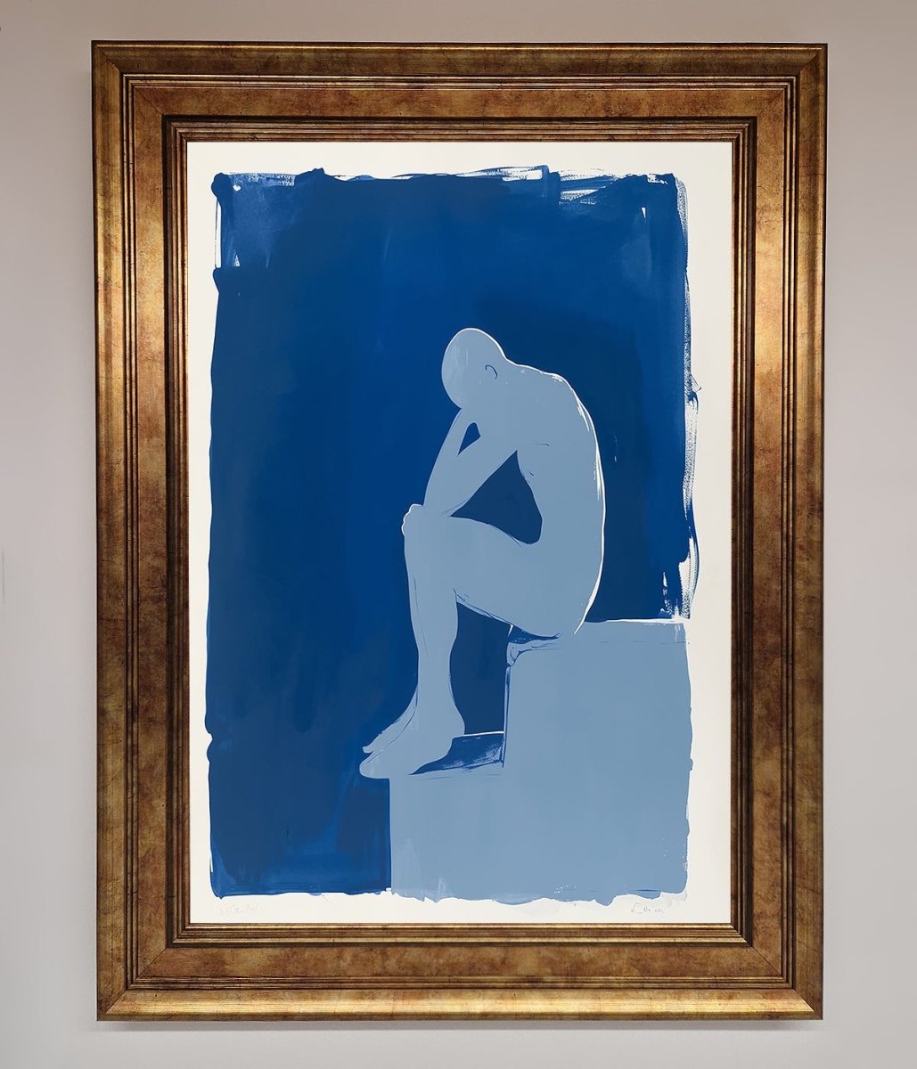 Blues Thinking Framed Print-7