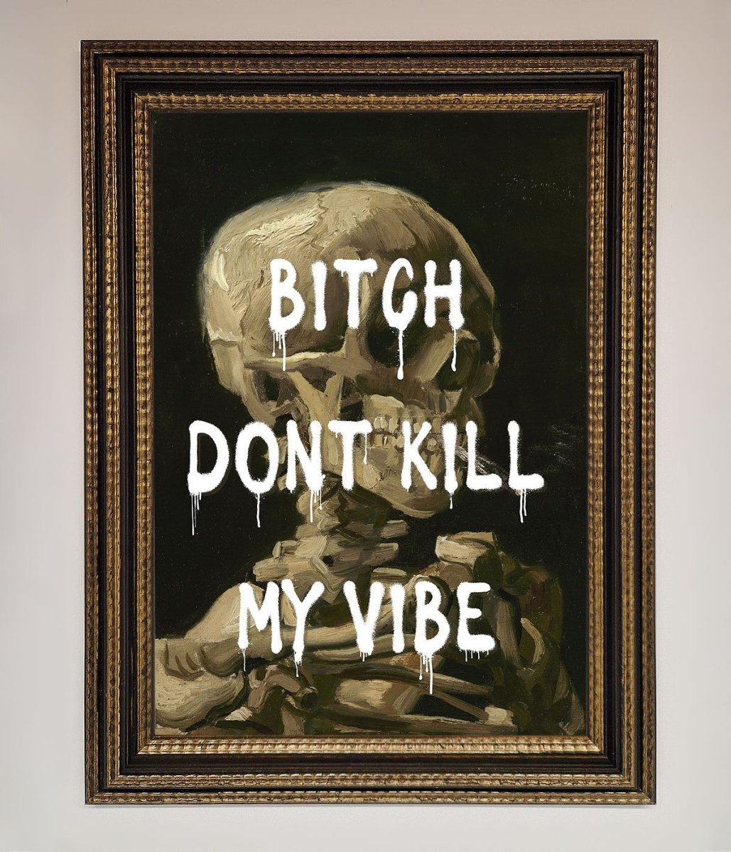 Dont Kill My Vibe Rude Framed Wall Art-0