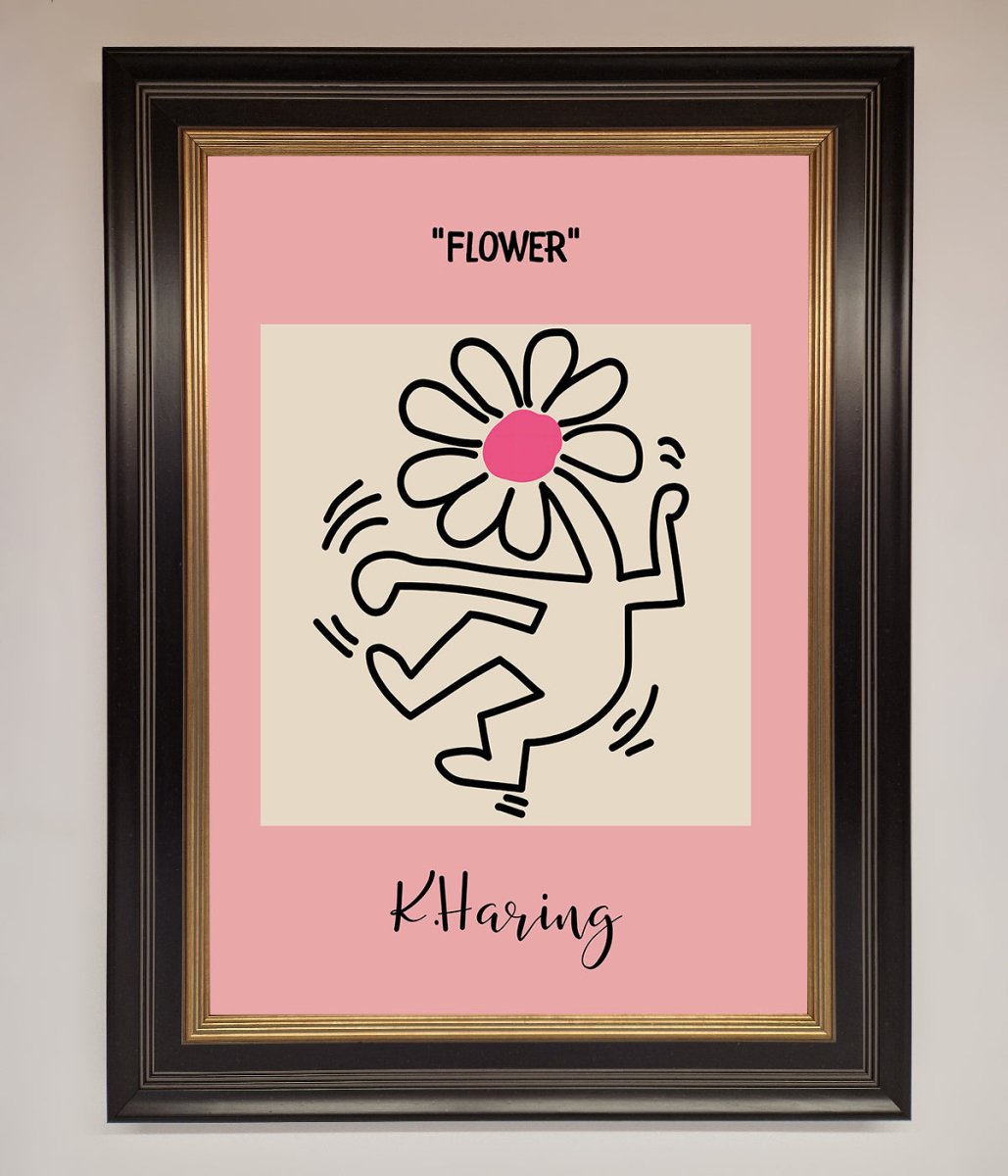 Keith Haring Flower Pink Framed Poster-9