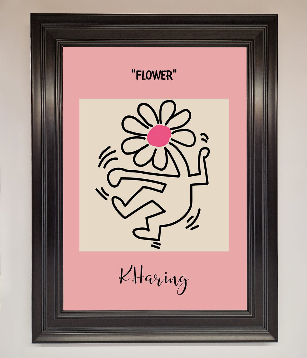 Keith Haring Flower Pink Framed Poster-6