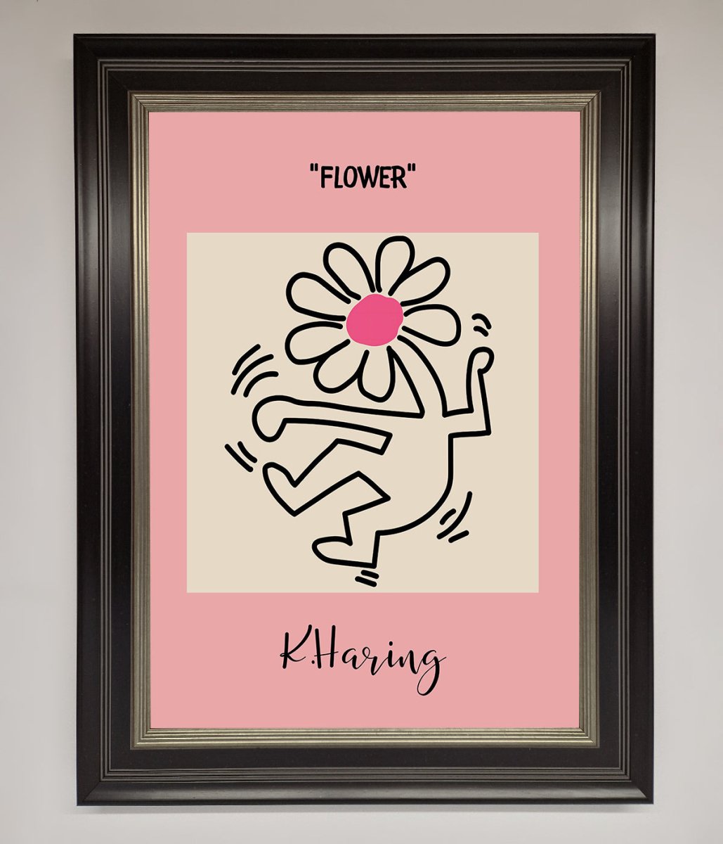 Keith Haring Flower Pink Framed Poster-8