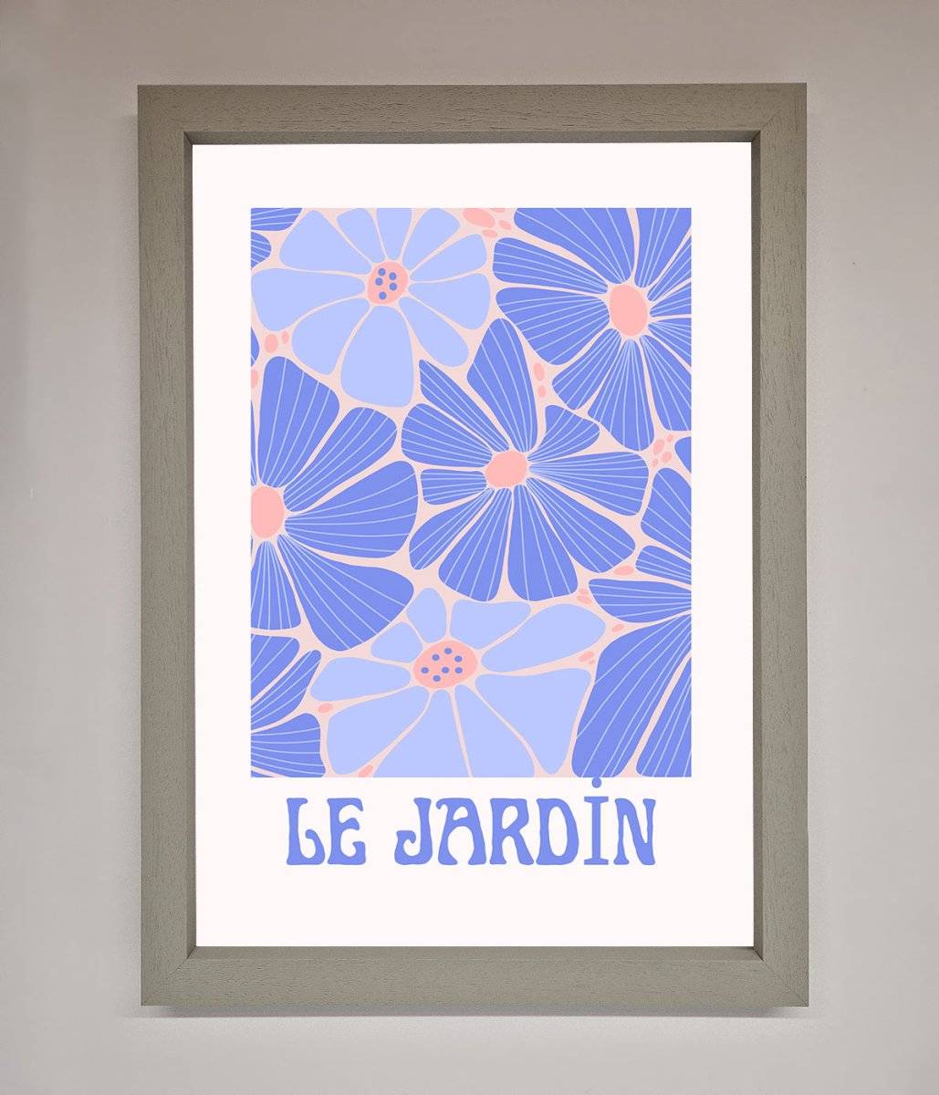 Le Jardin Blue Framed Poster-2