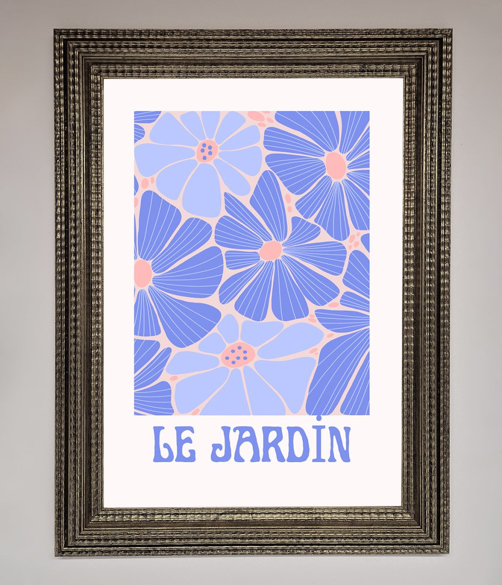 Le Jardin Blue Framed Poster-16