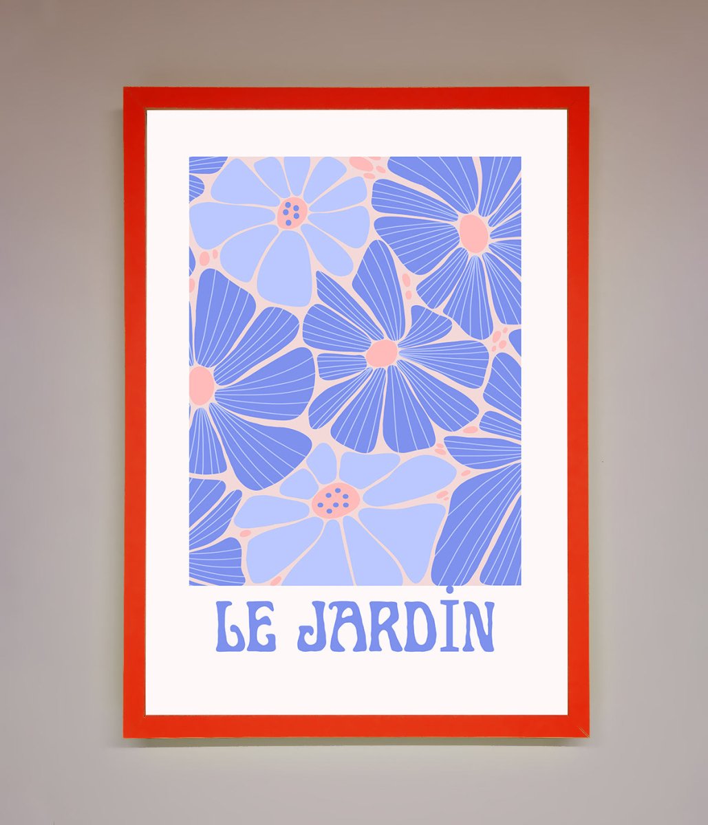 Le Jardin Blue Framed Poster-14