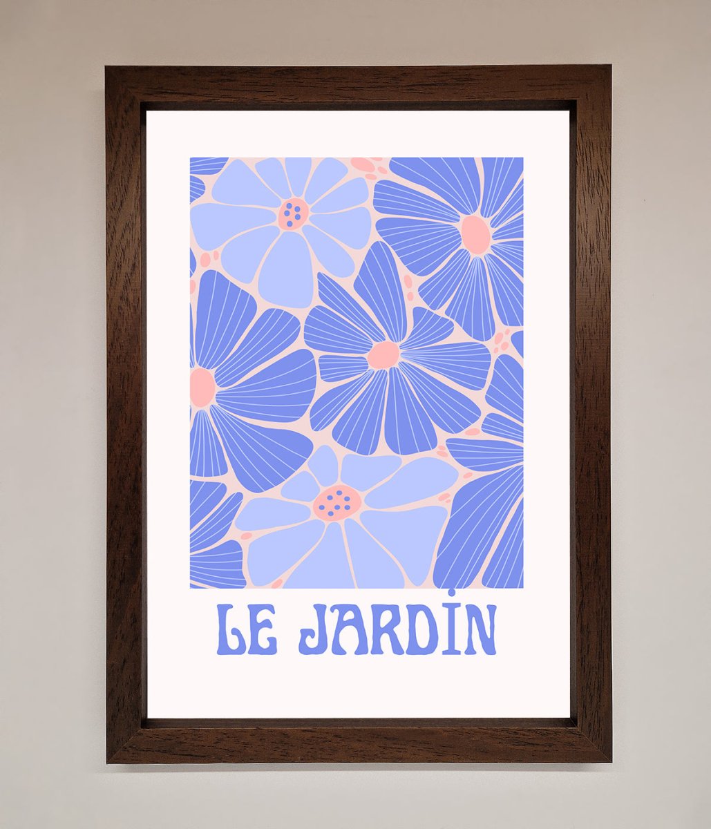 Le Jardin Blue Framed Poster-4