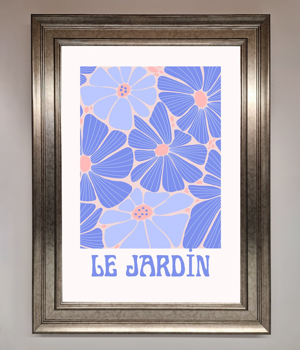 Le Jardin Blue Framed Poster-5