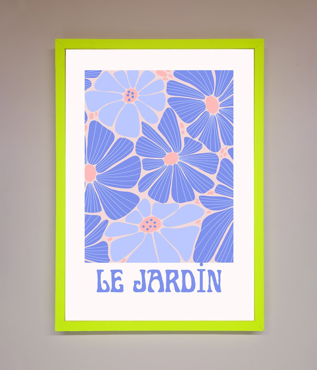 Le Jardin Blue Framed Poster-12