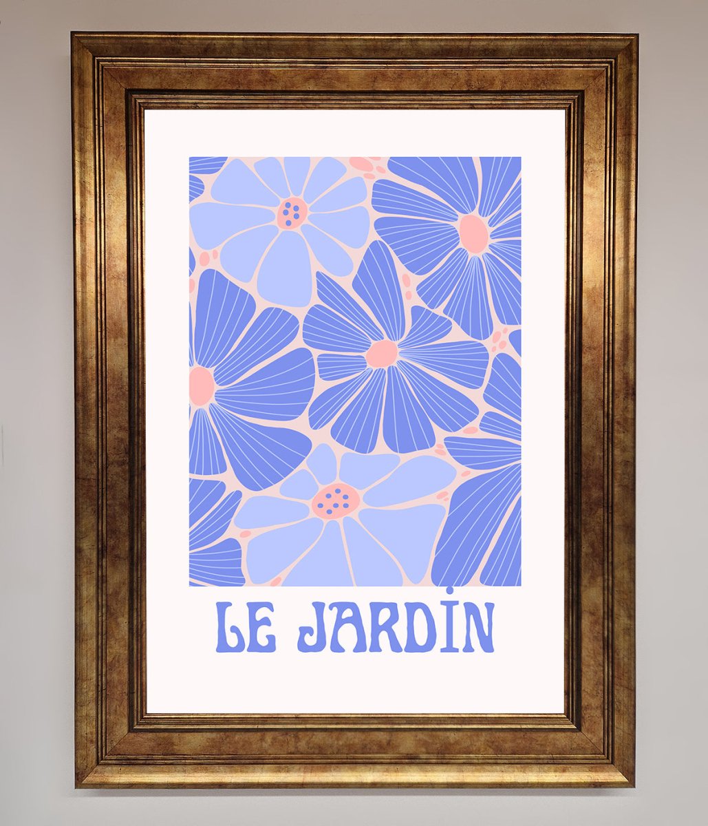 Le Jardin Blue Framed Poster-7
