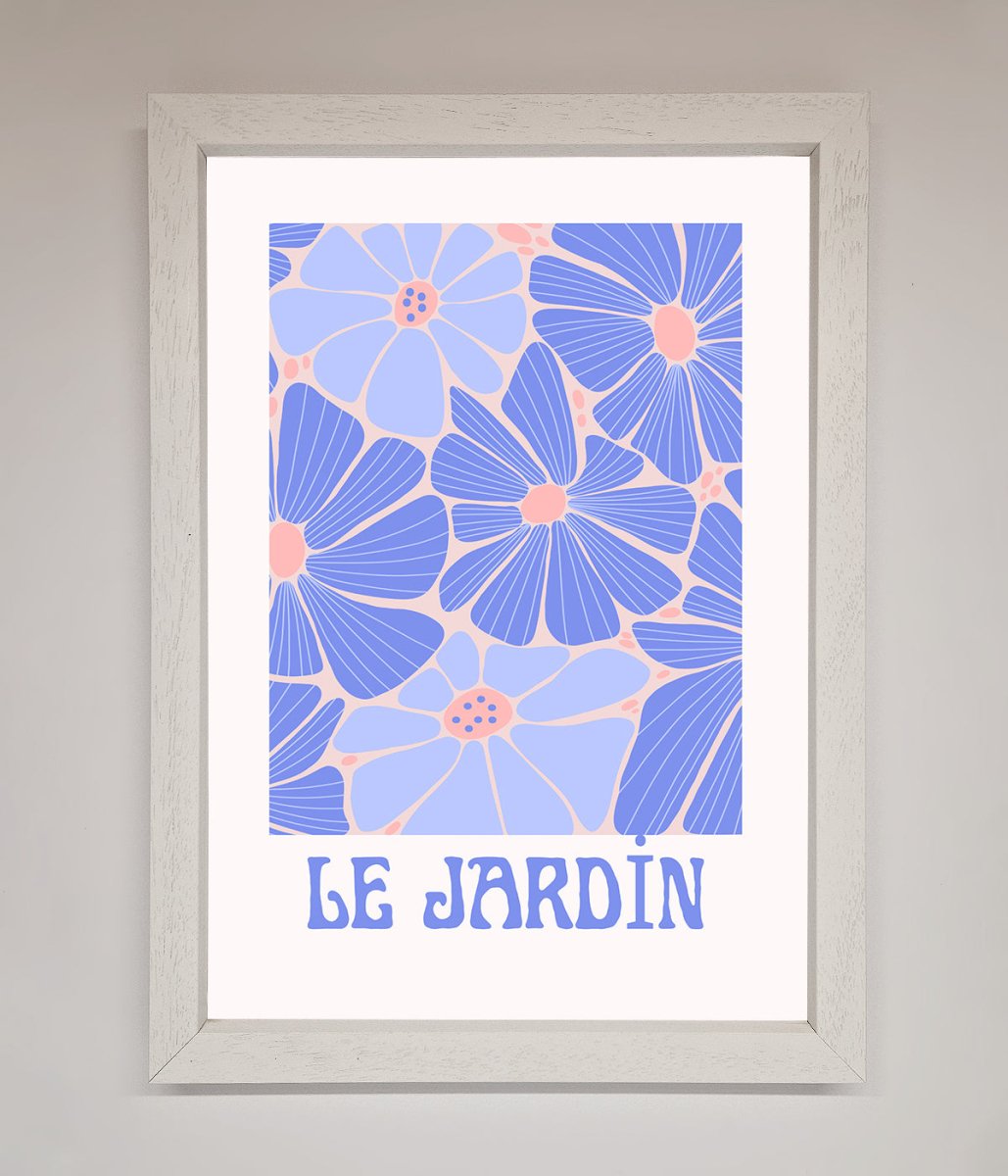Le Jardin Blue Framed Poster-0