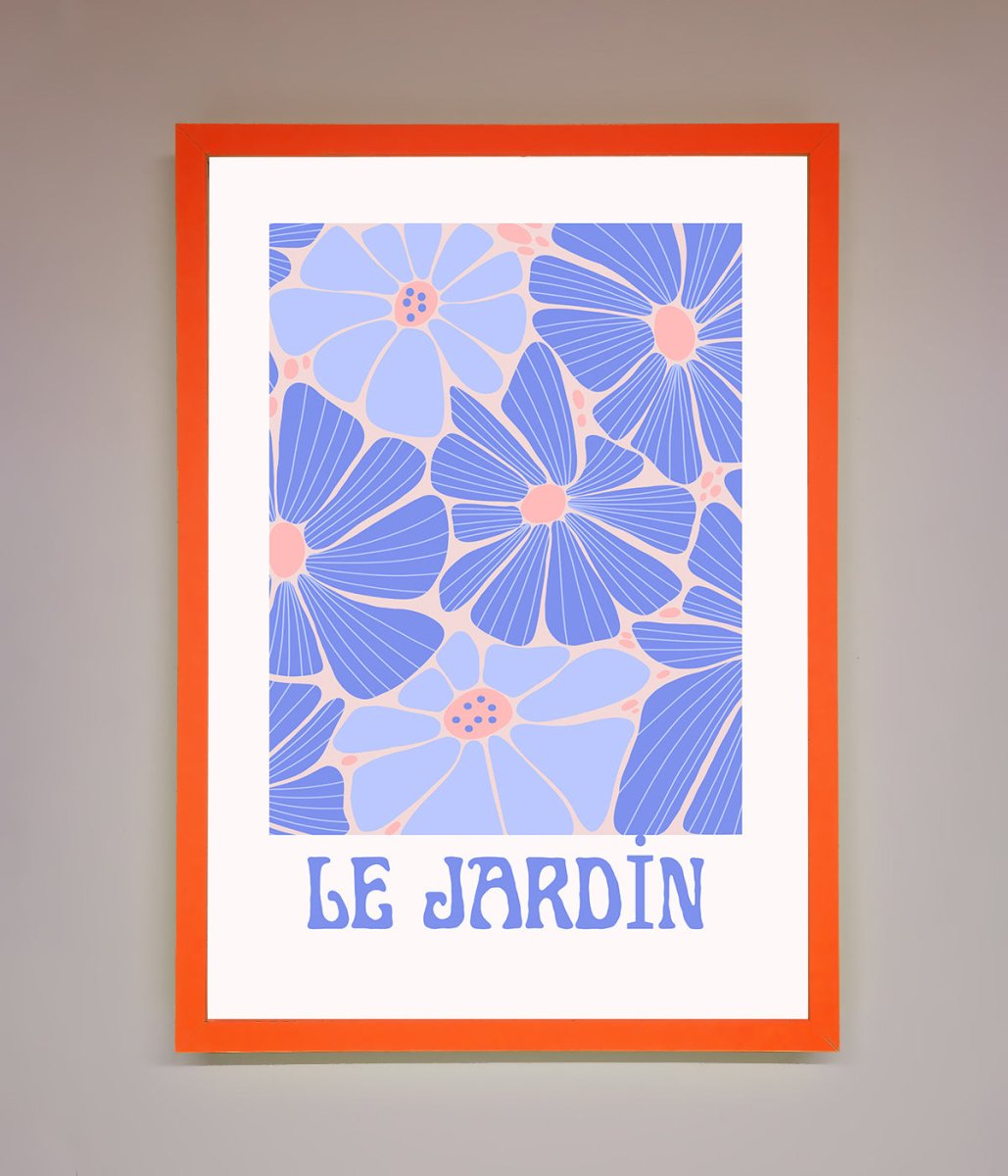 Le Jardin Blue Framed Poster-10