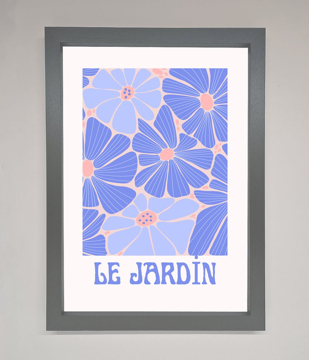 Le Jardin Blue Framed Poster-3