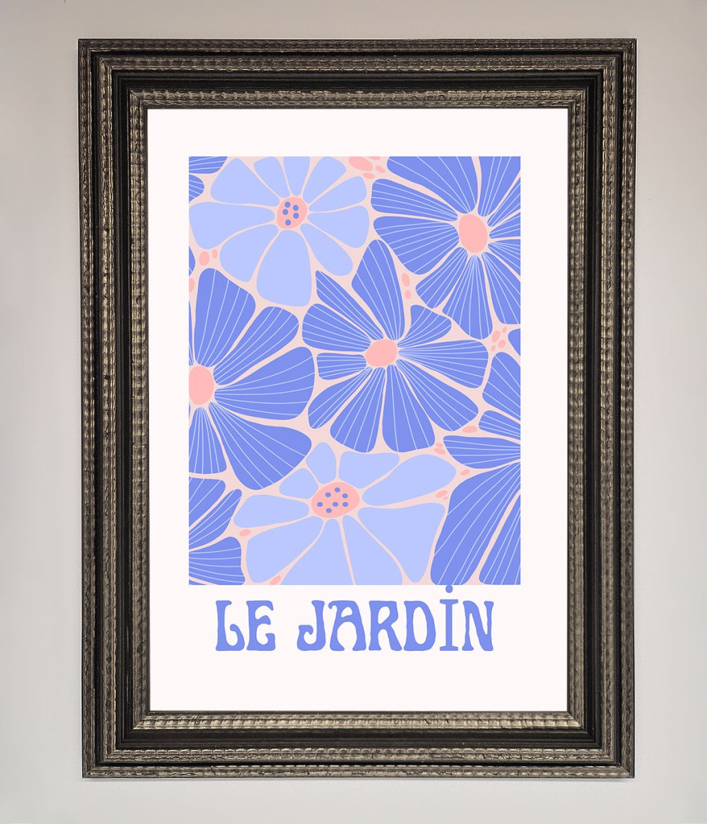 Le Jardin Blue Framed Poster-17