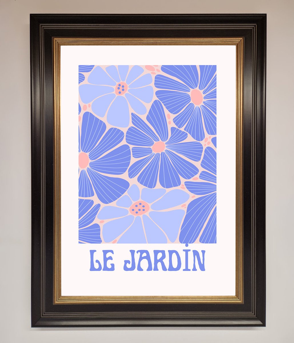 Le Jardin Blue Framed Poster-9
