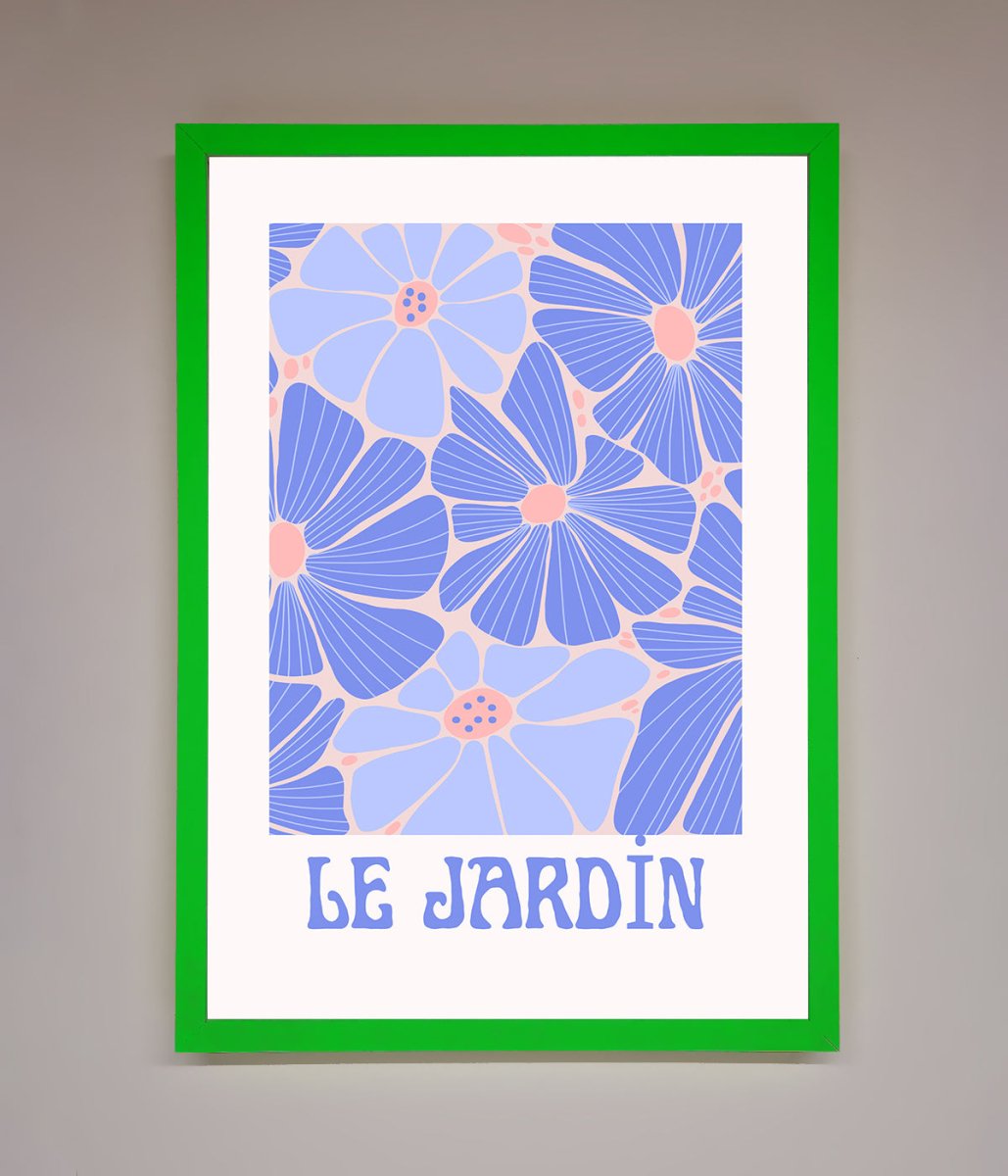 Le Jardin Blue Framed Poster-11