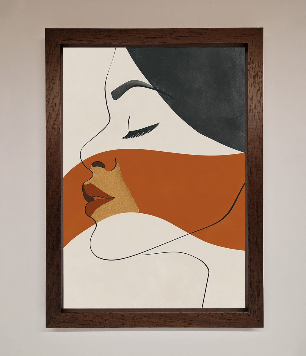 Line Drawing Flow Framed Wall Art-0