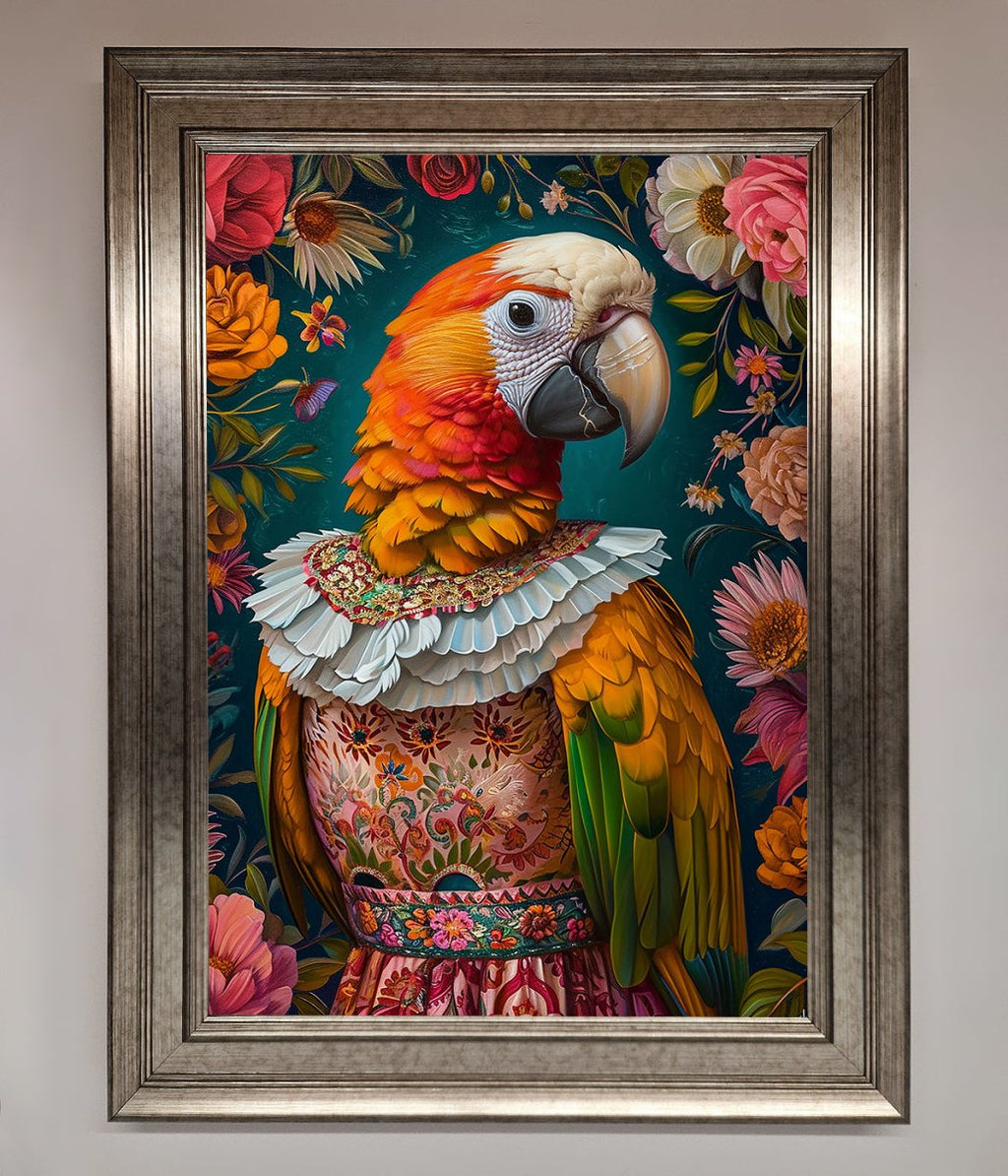 Parrot Renaissance Stare Framed Wall Art-5