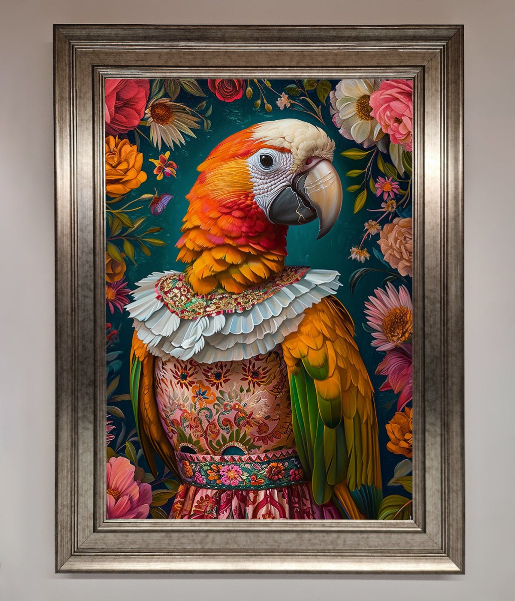 Parrot Renaissance Stare Framed Wall Art-5