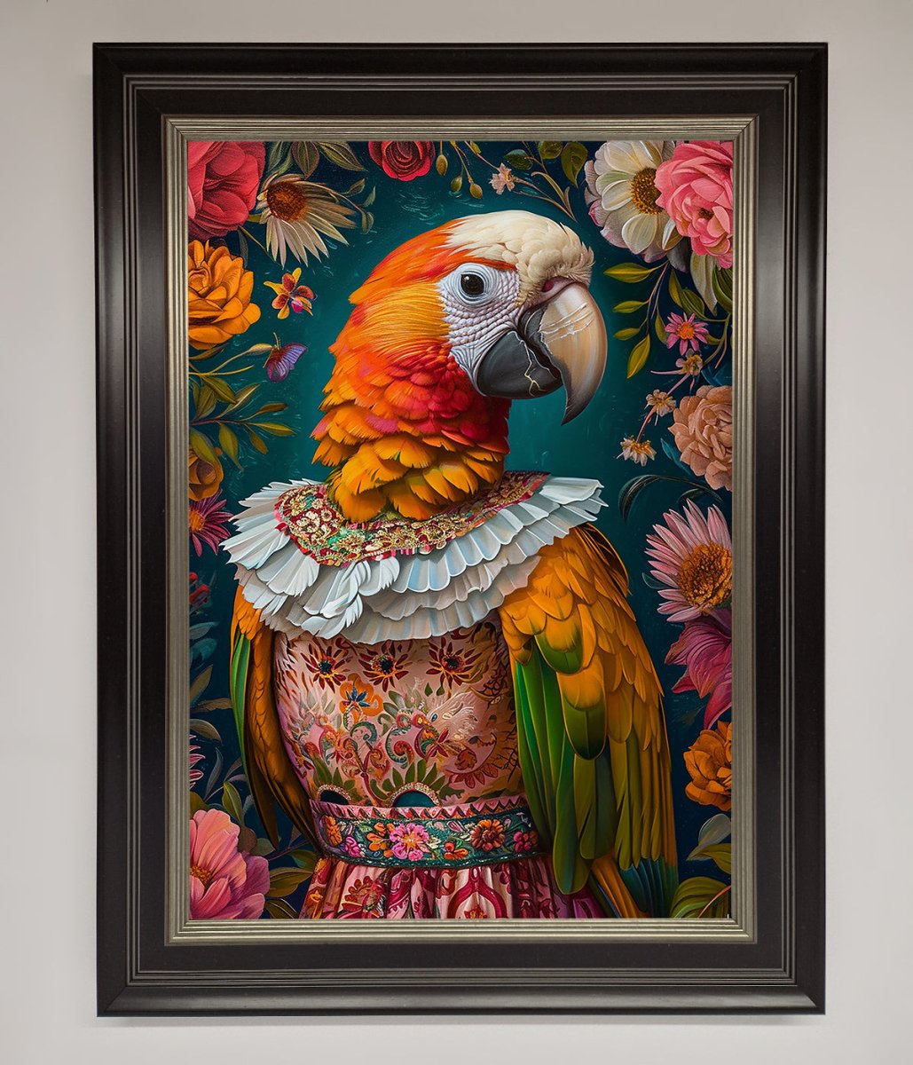 Parrot Renaissance Stare Framed Wall Art-8