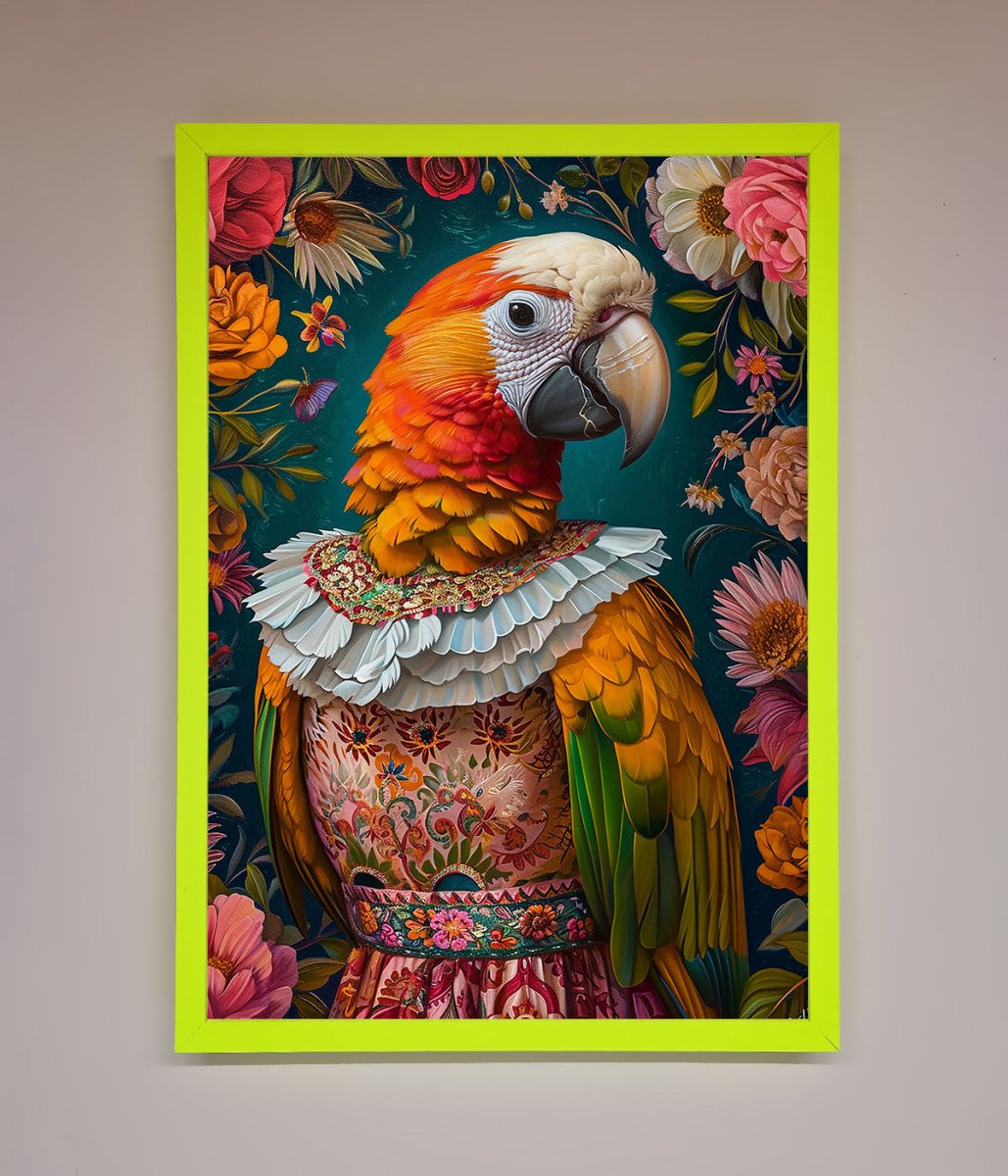 Parrot Renaissance Stare Framed Wall Art-13