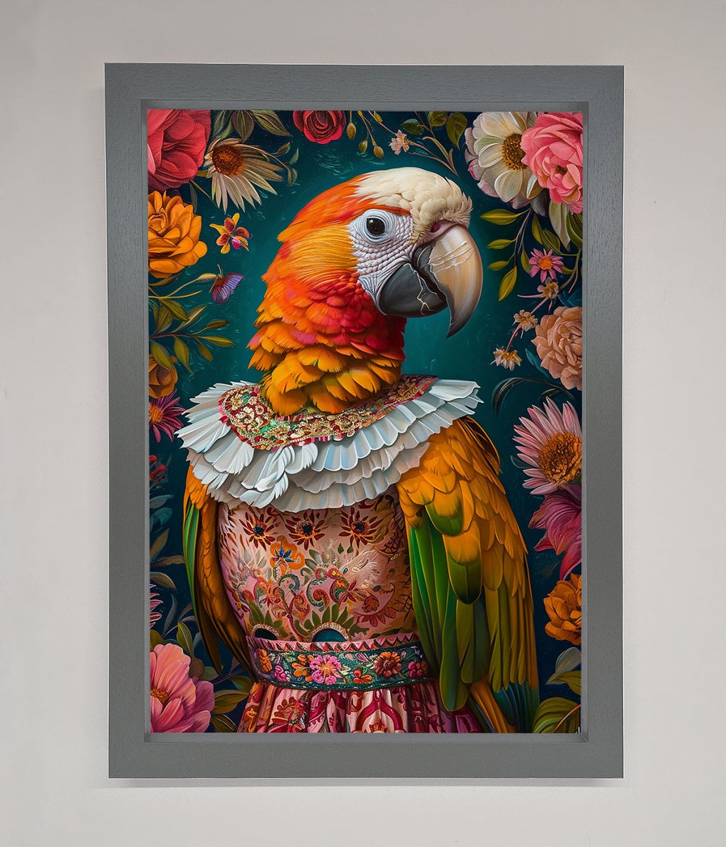 Parrot Renaissance Stare Framed Wall Art-4