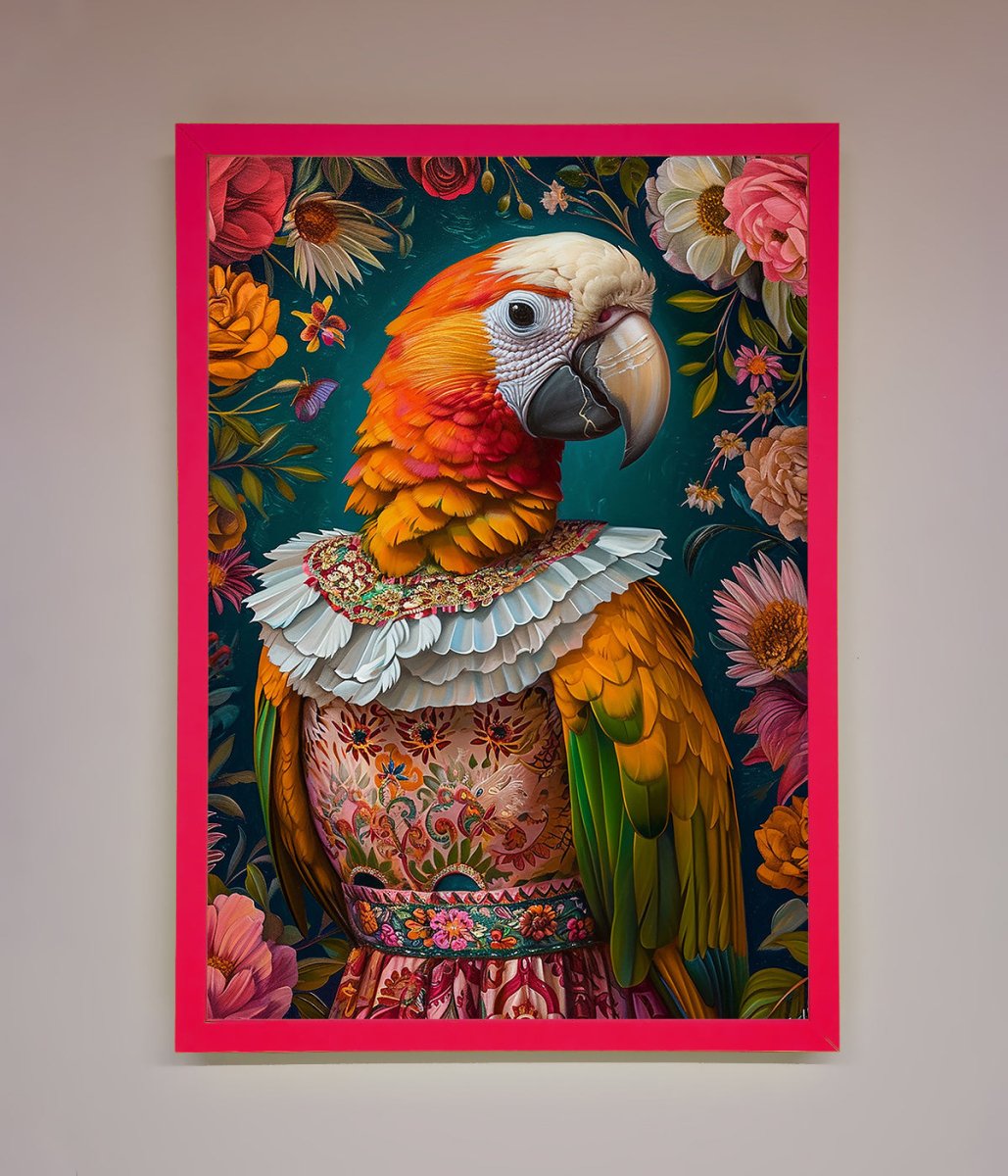 Parrot Renaissance Stare Framed Wall Art-14