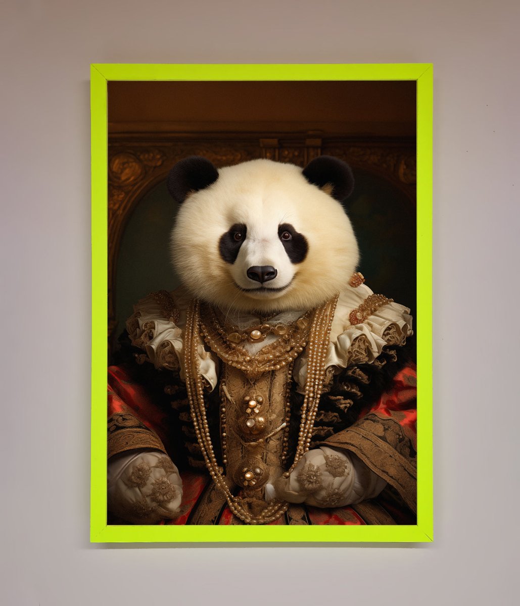Renaissance Panda Framed Print-8