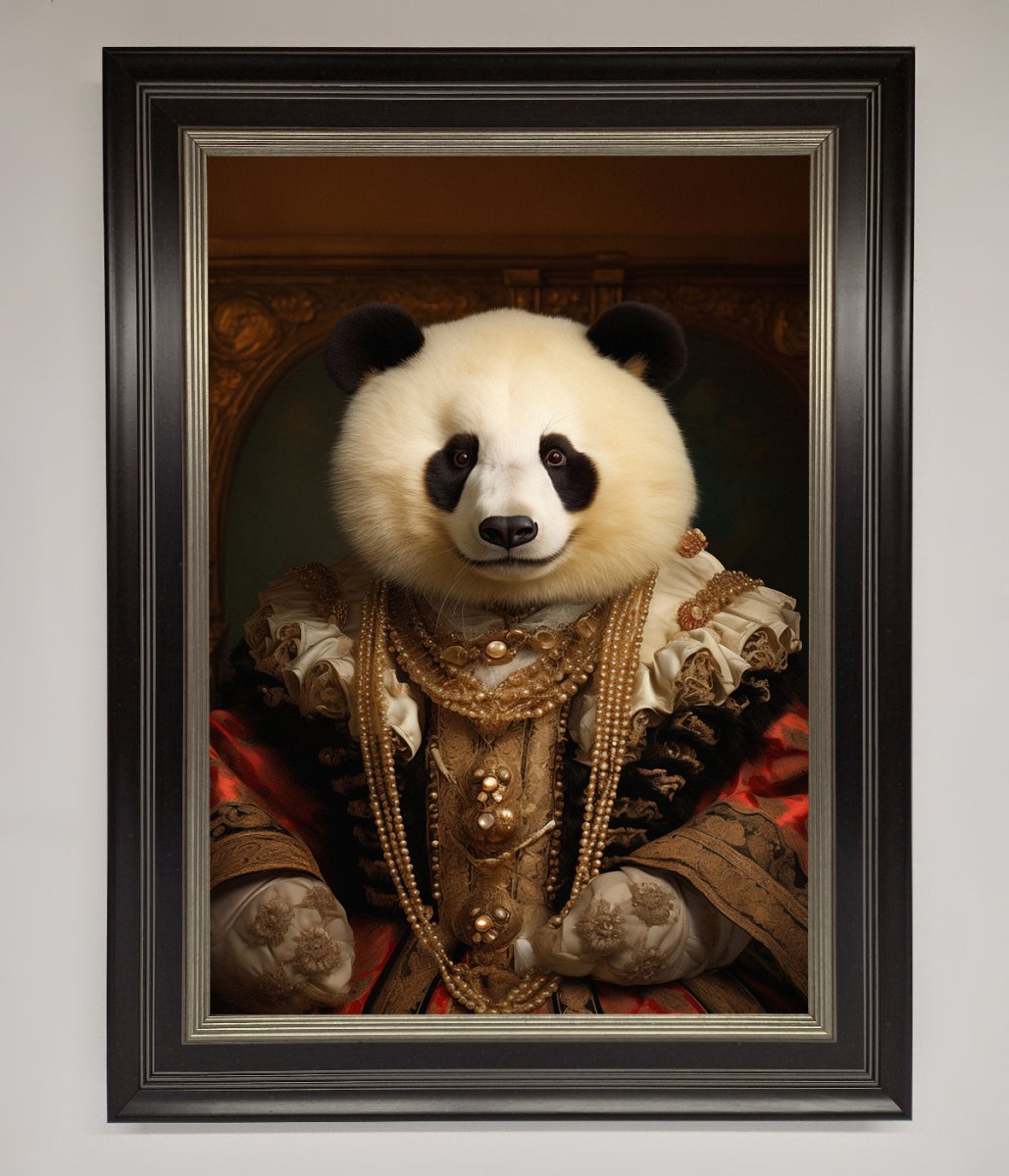 Renaissance Panda Framed Print-16