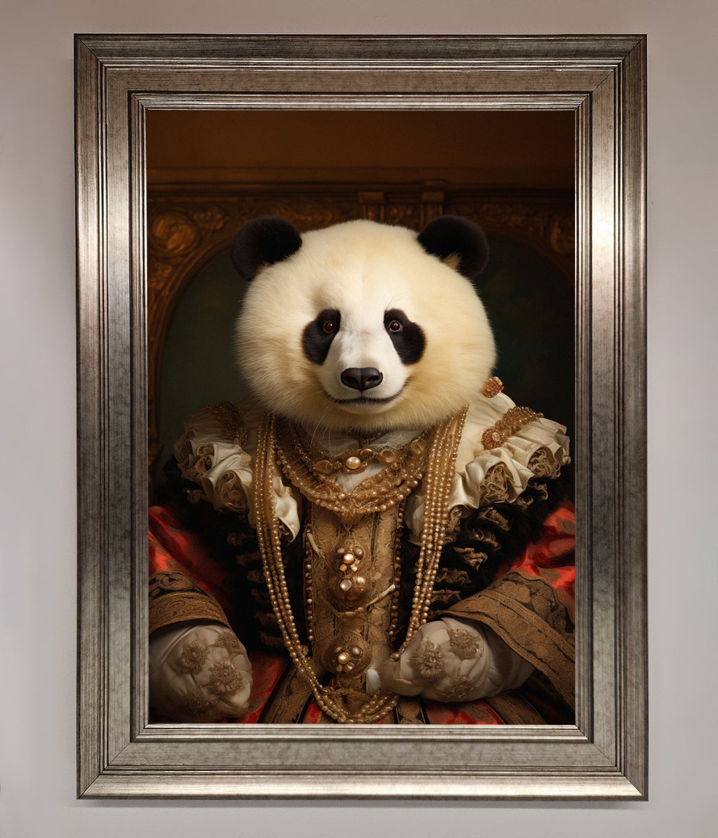 Renaissance Panda Framed Print-14