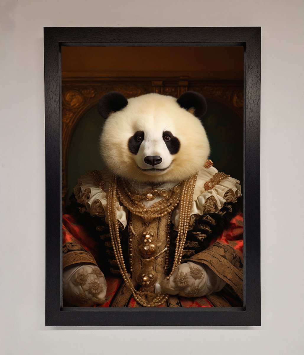 Renaissance Panda Framed Print-1