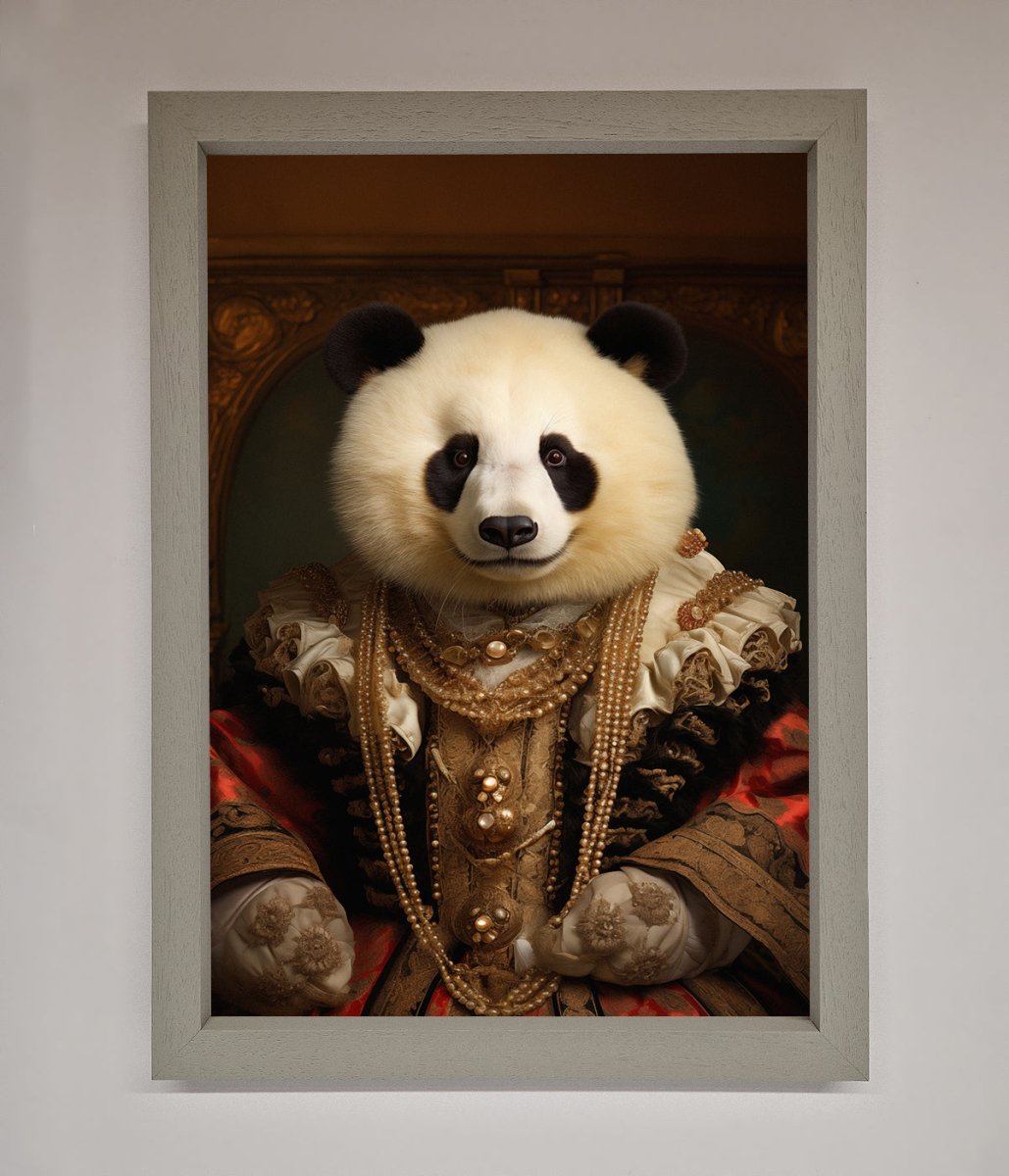 Renaissance Panda Framed Print-3