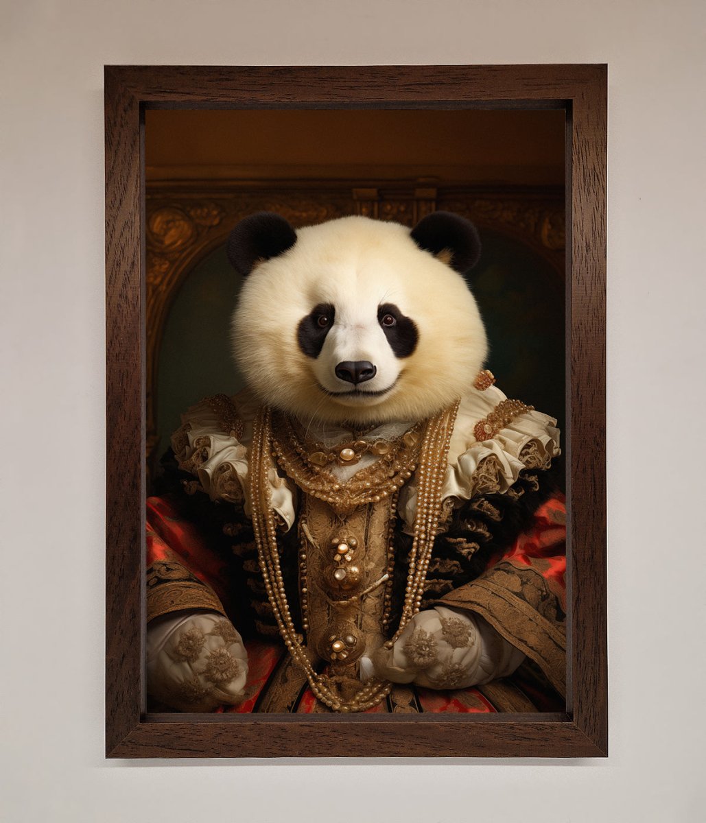 Renaissance Panda Framed Print-18