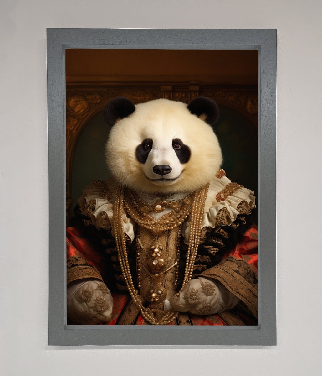 Renaissance Panda Framed Print-4