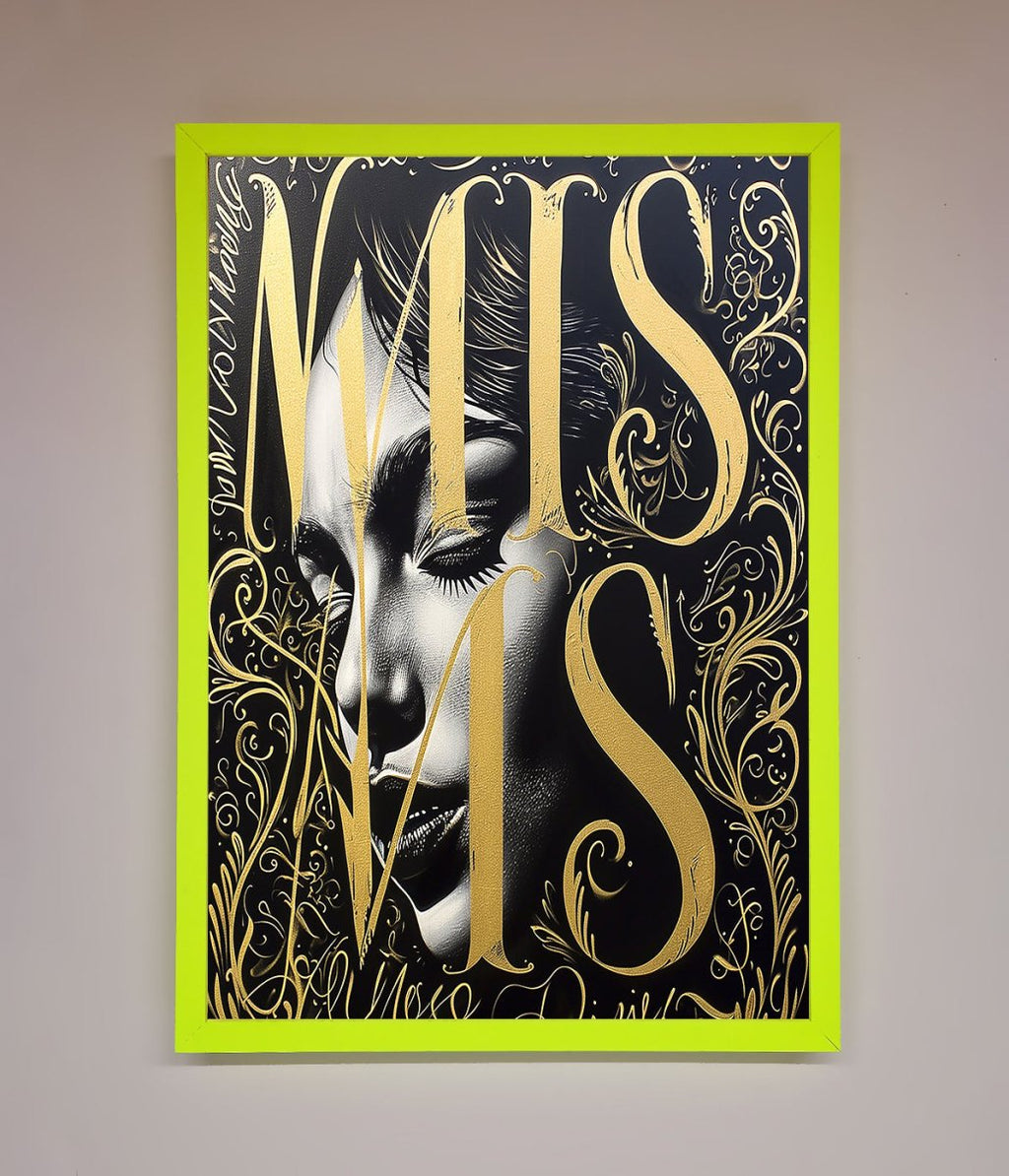 Typography Queen Framed Poster-12