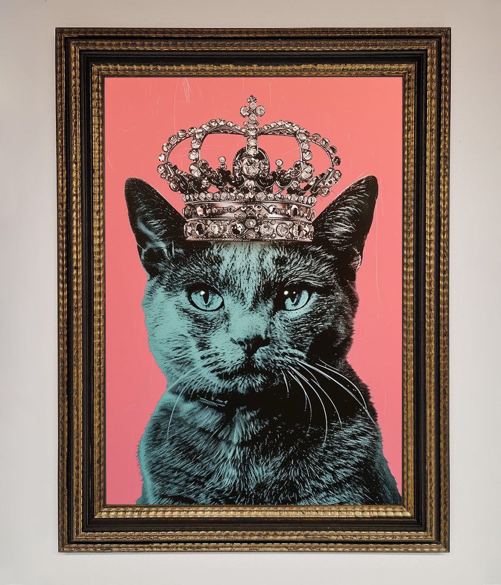 Your Majesty Cat Framed Print-18